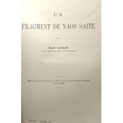 Un fragment de Naos Saïte - Mémoires - 2e série TOME XIX classe...