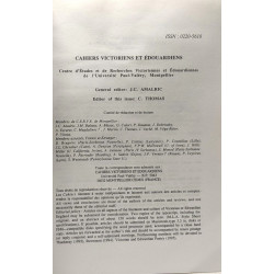 Cahiers victoriens et édouardiens N°37 avril 1993