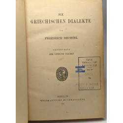 Die griechischen dialekte - dritter band der ionische dialekt