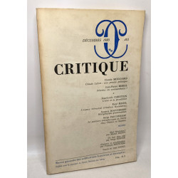 Critique - revue générale des publications françaises et...