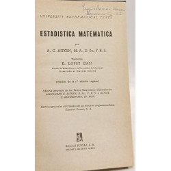 Estadistica matematica / University mathematical texts --- version...