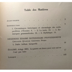 Érasme Dulce bellum inexpertis - collection Latomus Vol. VIII
