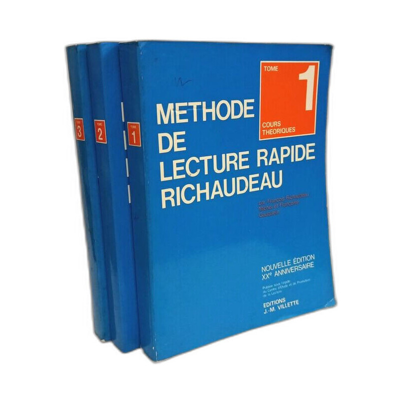Méthode de lecture rapide Richaudeau - tome 1/ Cours théorique +...