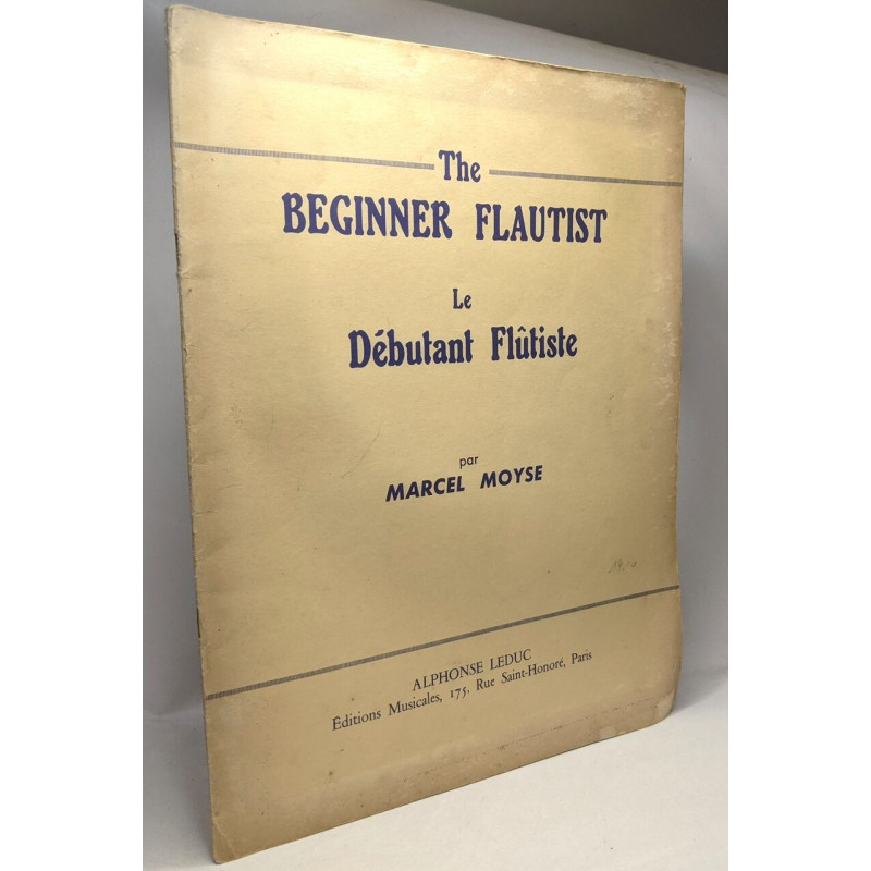 The beginner flautist / Le débutant flûtiste