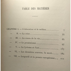 Giacomo Leopardi --- les grands écrivains étrangers
