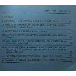 Naçao e defesa - Ano 1, n°0 abril +1 julho 1976 / gabinete de...