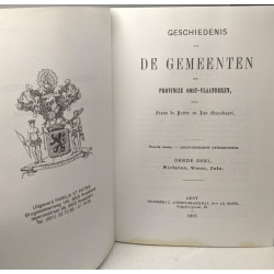 Arrondissement Dendermonde III Wichelen Wieze Zele - Geschiedenis...