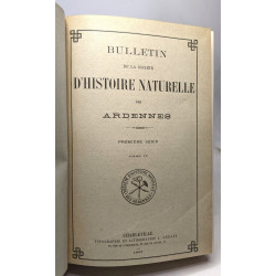 Bulletin de la société d'histoire naturelle des Ardennes 5 volumes...