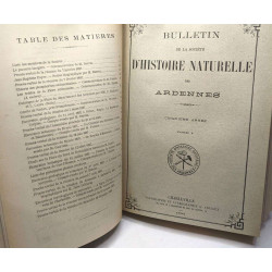 Bulletin de la société d'histoire naturelle des Ardennes 5 volumes...