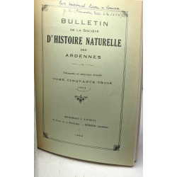 Bulletin de la société d'histoire naturelle des Ardennes 5 volumes...