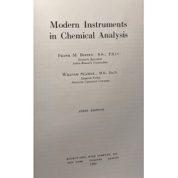 Modern instruments in chemical analysis -first edition