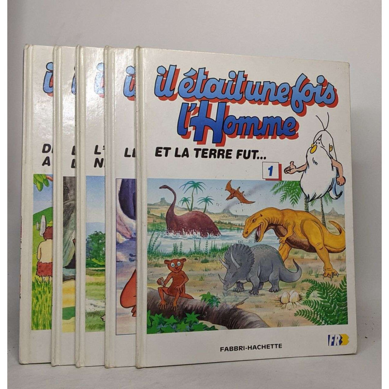 Lot de 5 volumes de "Il était une fois l'homme": n° 1-2-3-4-5