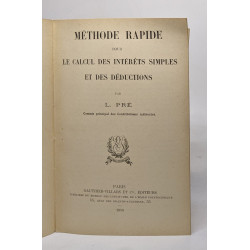 Méthode rapide pour le calcul des intérêts simples et des déductions