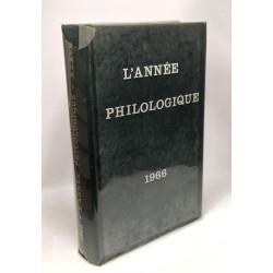 L'année philologique - bibliographie critique et analytique de...
