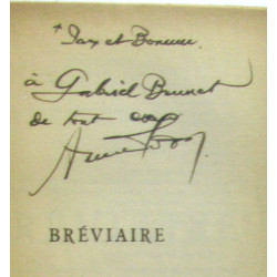 Bréviaire (non coupé + hommage de l'auteur)