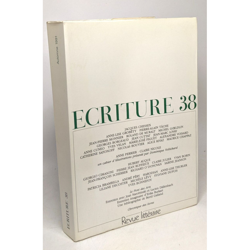 Écriture 38 - automne 1991 - revue littéraire