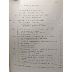 Dieu et l'Homme dans la pensée religieuse de l'Egypte pharaonique...