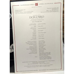 Don Carlo - nationale Opera / Opéra national 13 novembre 1983 -...