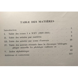 Tables des tomes I-XXV du bulletin (partie française) - commission...