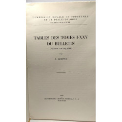 Tables des tomes I-XXV du bulletin (partie française) - commission...