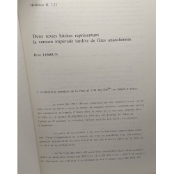 Hethitica 2 - travaux édités - biblitohèque des cahiers de...