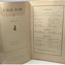 L'âge d'or - N°7 MARS 1947 - enquête: la liberté dans l'amour...