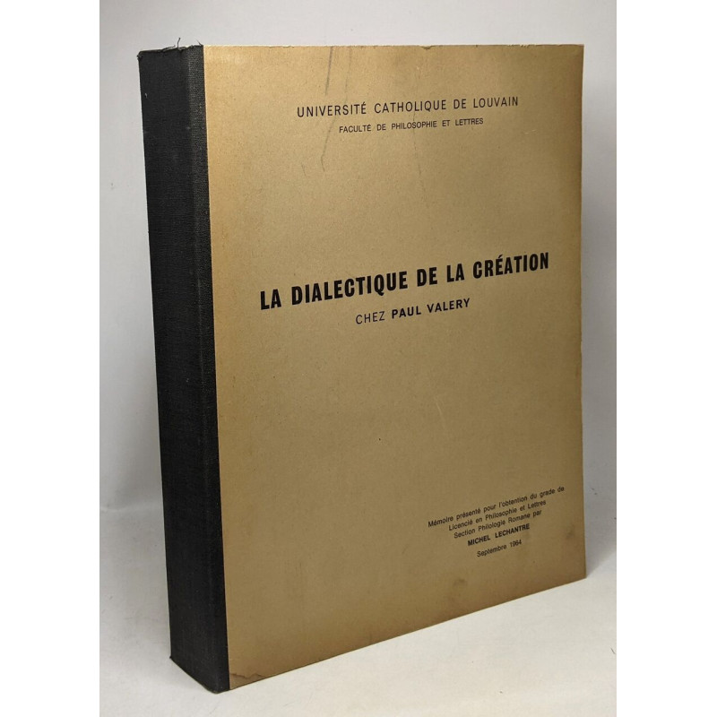 La dialéctique de la création chez Paul Valery - université...