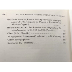Recherches sur Diderot et sur l'Encyclopédie...