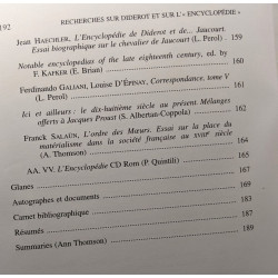 Recherches sur Diderot et sur l'Encyclopédie...