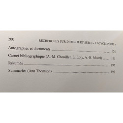 Recherches sur Diderot et sur l'Encyclopédie...