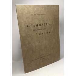 Grammatik der texte aus el amarna