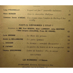 La Revue Belge - 1er Avril 1934 - 11me année TOME II n°1 ---...