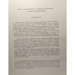 Sur la stagnation de la pensée scientifique à l'époque...