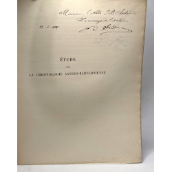 Étude sur la chronologie assyro-babylonienne - extrait des...