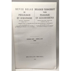 Rbph revue belge de philologie et d'Histoire / Btfg belgisch...