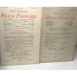 9 numéros de la Nouvelle Revue Française (entre 1930 et 1953):...