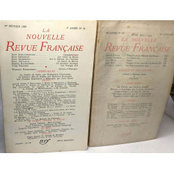 9 numéros de la Nouvelle Revue Française (entre 1930 et 1953):...