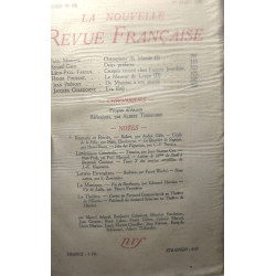 9 numéros de la Nouvelle Revue Française (entre 1930 et 1953):...