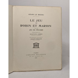 Le jeu de robin et marion suivi di jeu du pèlerin