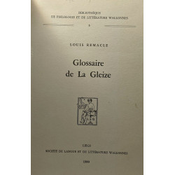 Glossaire de la Gleize - bibliothèque de philologie et de...