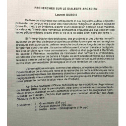 Recherches sur le dialecte arcadien - T.1:Grammaire + T.2: Corpus...