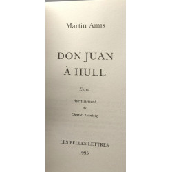 Don Juan à Hull - Essai avertissement de Charles Dantzig