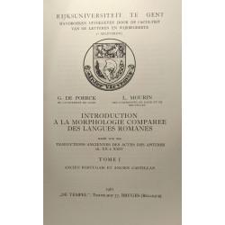 Introduction à la morphoolgie comparée des langues romanes - TOME...