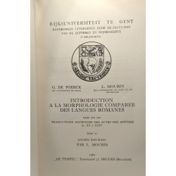 Introduction à la morphoolgie comparée des langues romanes - TOME...