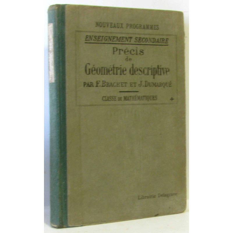 Précis de géométrie descriptive à l'usage de l'enseignement secondaire