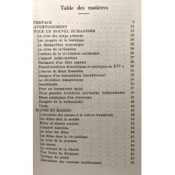 Humanisme et société - préface par M. Antony Babel