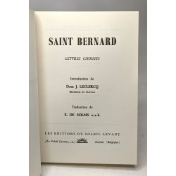 Saint bernard / Les écrits des saints / Lettres