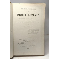 Introduction historique au droit romain - manuel-programme