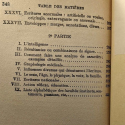 La graphologie mise a la portée de tous texte orné de 800 modèles...