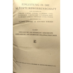 Einleitung in die altertumswissenschaft - II BAND + III BAND